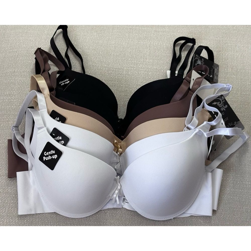 SET OF 6- I Love Your Style Gentle Push Up Bras, SZ 36B‎